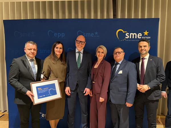Podjetje Žiher v Bruslju prejelo prestižno priznanje SME Europe Award za najboljše evropsko družinsko podjetje