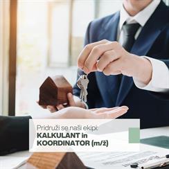 Prosto delovno mesto: KALKULANT IN KOORDINATOR (m/ž)