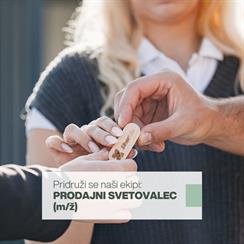 Prosto delovno mesto: PRODAJNI SVETOVALEC (m/ž)
