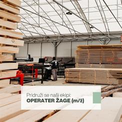 Zaposlujemo: OPERATER ŽAGE (m/ž)